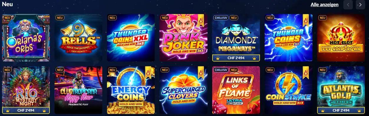 Spielkatalog im Online Casino – Slots, Tischspiele und Live-Casino auf einer Seite